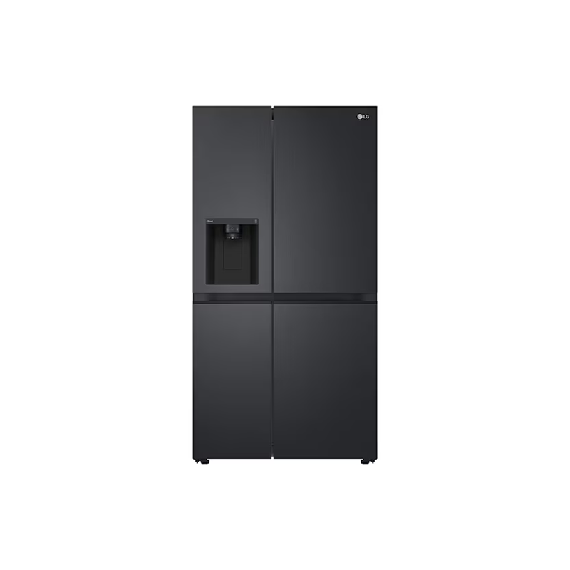 635L Side by Side Fridge in Matte Black